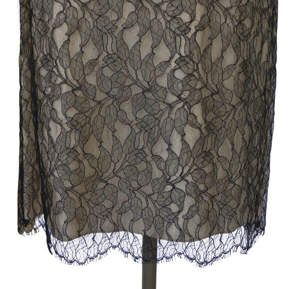 Rebecca Taylor Black Lace Pencil Sheath Dress Cocktail Party Size 8 (run… - Picture 7 of 9